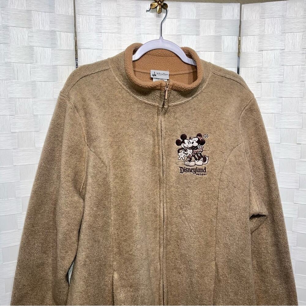 Disney Parks Disneyland Resort Women’s Fleece Beige Full Zip Sweatshirt Size 2X - Picture 2 of 13